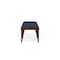 Lesro Lenox Wood 3 Seat Bench Wood Frame, Walnut, RF Blueberry Upholstery LW3001 - alternate 3
